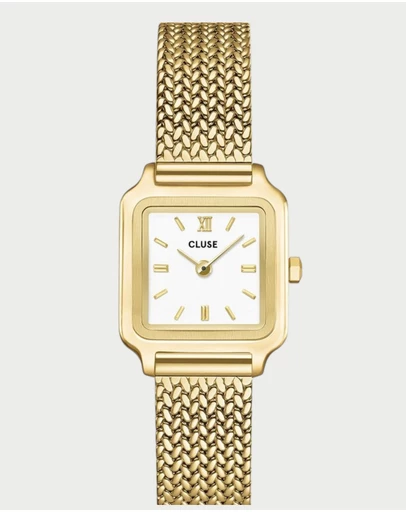 Cluse - CLUSE Gracieuse Mini, Mesh, White, Gold Colour
