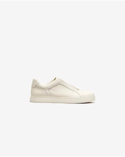 Calibre - Braided Elastic Leather Sneaker Cream