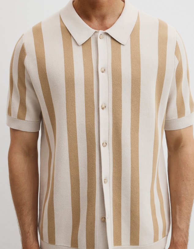 Country Road - Organically Grown Cotton Stripe Knit Shirt
