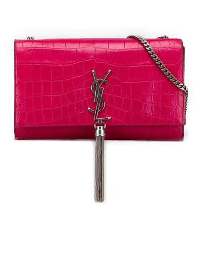 Pre-Loved by Azura Reborn - Pre-Loved Medium Croc Embossed Leather Kate Tassel Crossbody