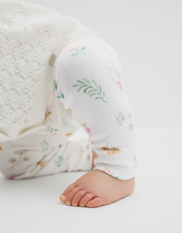 Country Road - Organically Grown Cotton Blend Pointelle Pull On Pant