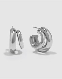 Wanderlust + Co - Hailey Double Nano Hoop 9mm Earrings