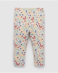 Purebaby - Butterfly Thick Pocket Leggings -Kids-Babies