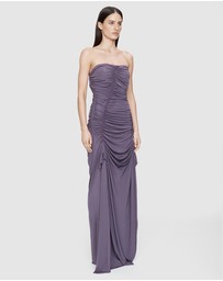 Christopher Esber - Shibari Jersey Ruched Strapless Dress