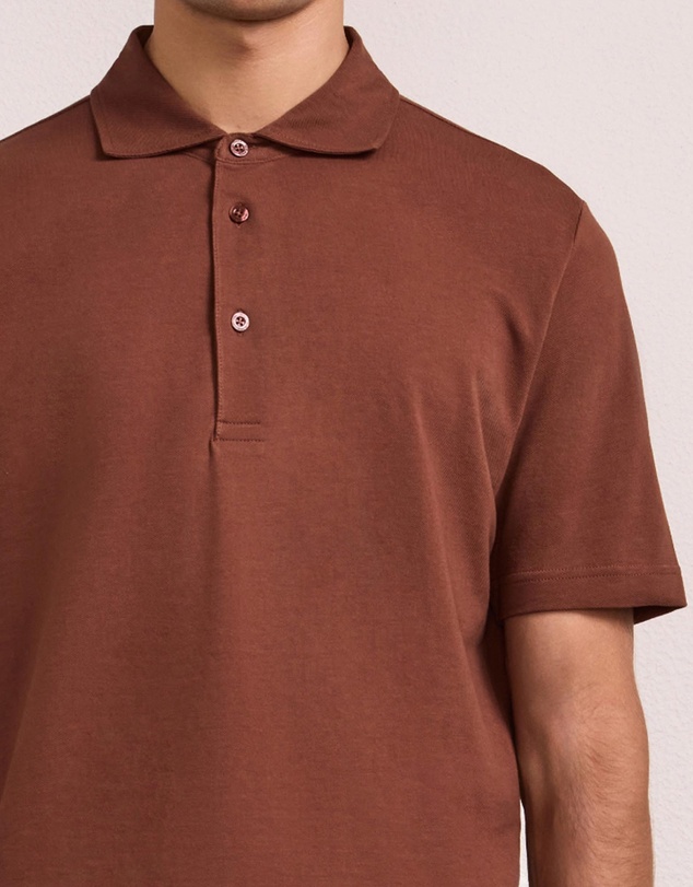 Frescobol Carioca - Luca Cotton Piquet SS Button Up Polo
