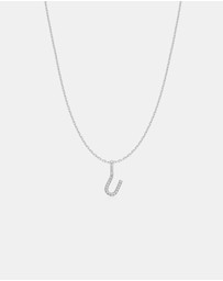 Ania Haie - Ania Haie Silver Letter U Initial Necklace
