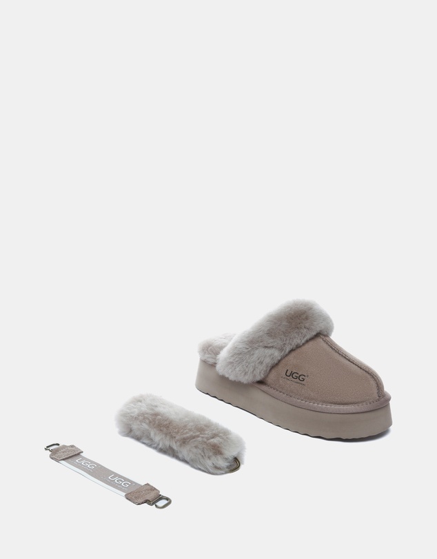 EVERAU - Australian Shepherd Ugg Musa Platform Cow Suede Upper House Shoes