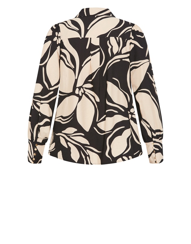 City Chic - Bella Long Sleeve Print Shirt
