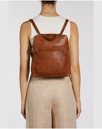 Evity - Maya Leather Convertible Backpack