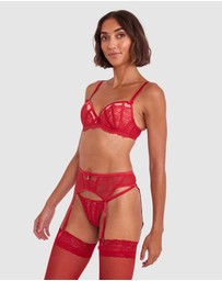 Bras N Things - Bethany Suspender - Red