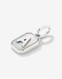 Michael Hill - Letter A Mother of Pearl Initial Pendant in Sterling Silver