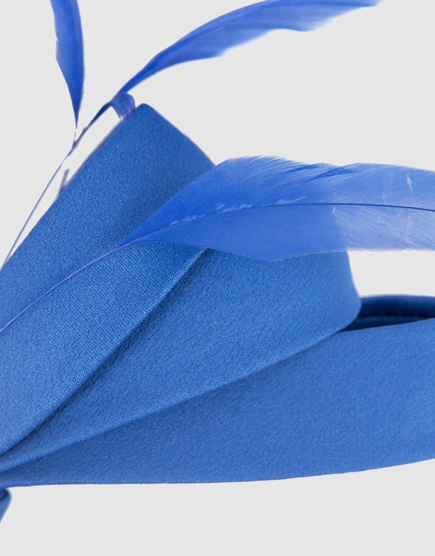 Max Alexander - Large Royal Blue Satin Bow Racing Fascinator