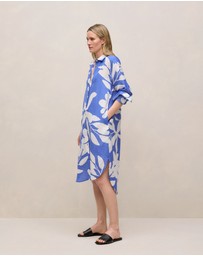 Trenery - Marea Relaxed Shirt Dress in Vivid Blue