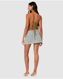 EDIKTED - Niki Crochet Strapless Top