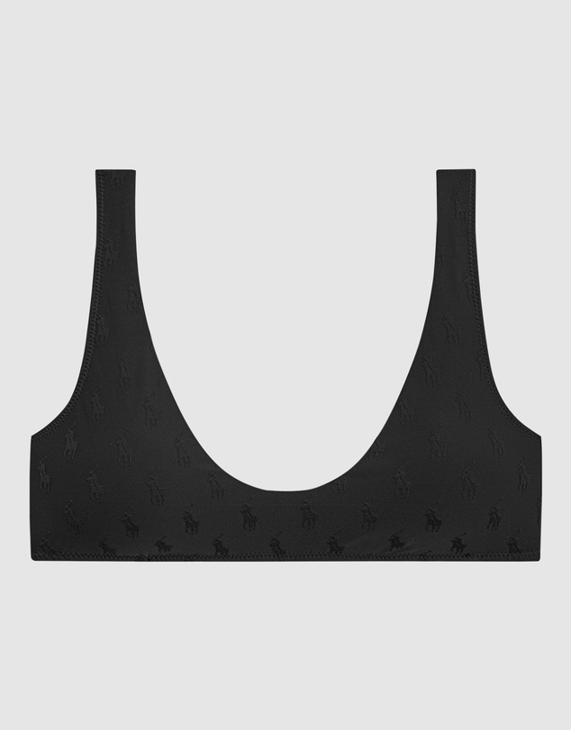 Polo Ralph Lauren - Logo Jacquard Deep Scoop Bikini Top