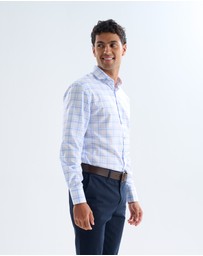 3 Wise Men - 3 Wise Men Library Blue Check Shirt