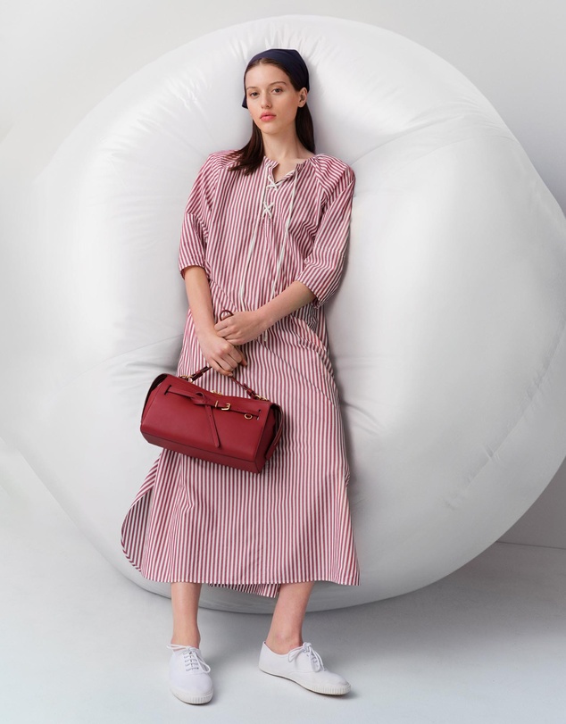 Oroton - Lace Detail Stripe Dress