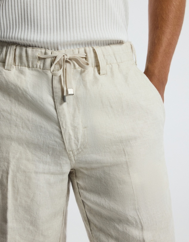Calibre - Washed Linen Shorts Natural
