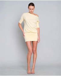 Love and Nostalgia - Gabby Ballet Tee Dress - Lemon Yellow
