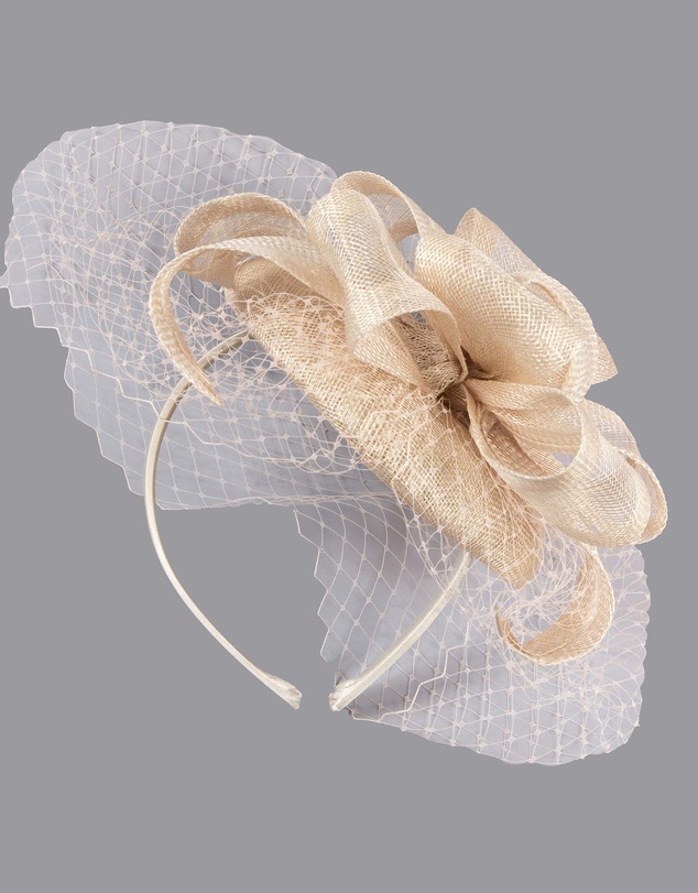 Max Alexander - Sinamay Nude Veil Fascinator
