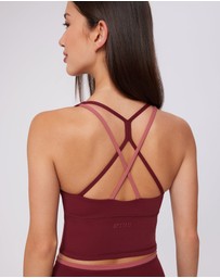 Upstate - Air Sculpt Double Layer Tank - Warm Cherry