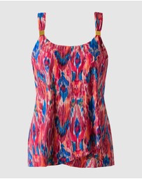 Miraclesuit Swimwear  - Ikat Dorado Dazzle Underwired Draped Tankini Top