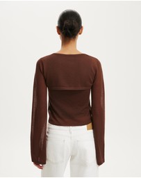 Cotton On - Shrug Sheer Knit Top