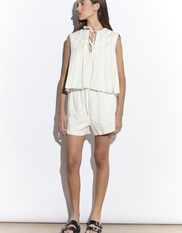 Glamorous - Pleated Tie Front Blouse
