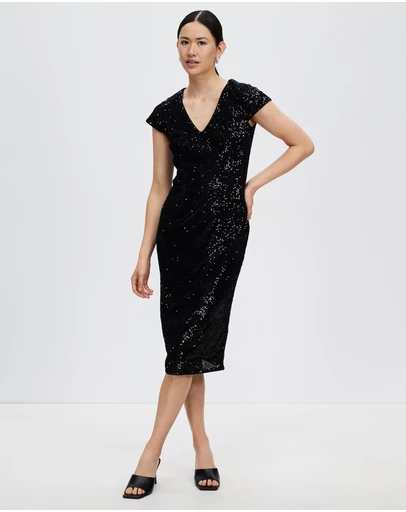 Pink Ruby - Treasure Collective V Neck Dress