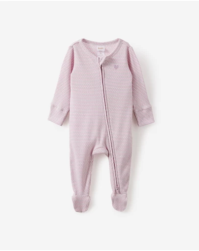 Cotton On Kids - Littlie Organic Long Sleeve Zip Romper