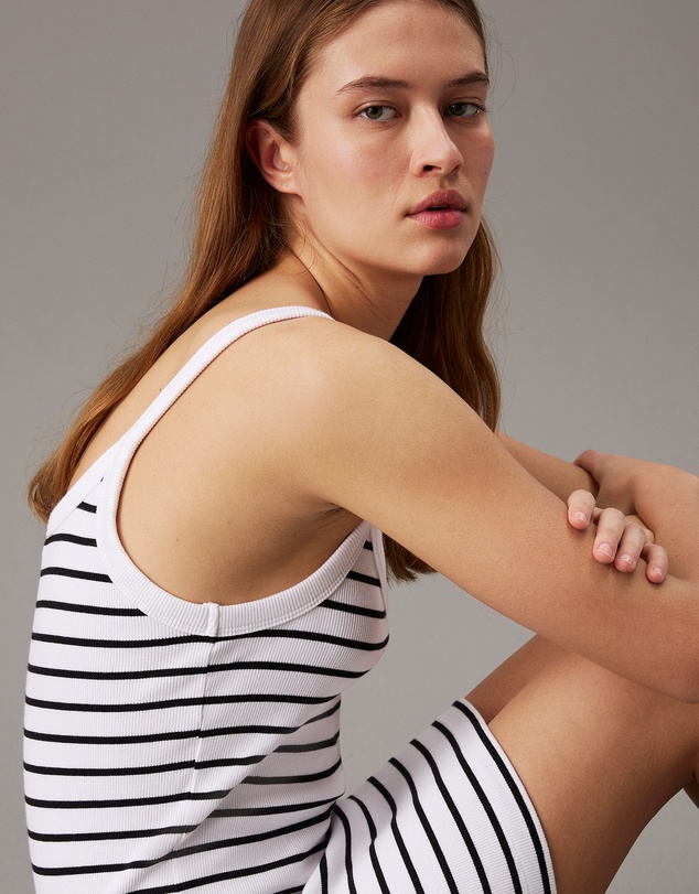 Calvin Klein Jeans - Ribbed Monogram Logo Mini Tank Dress