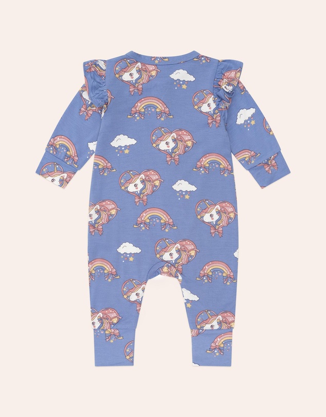 Huxbaby - Whimsical Unicorn Zip Romper - Babies