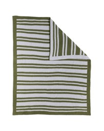 Living Textiles - Chenille Blanket - Stripes Sage