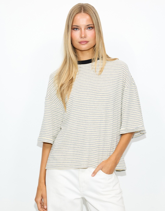 Dazie - Serve Stripe T-Shirt