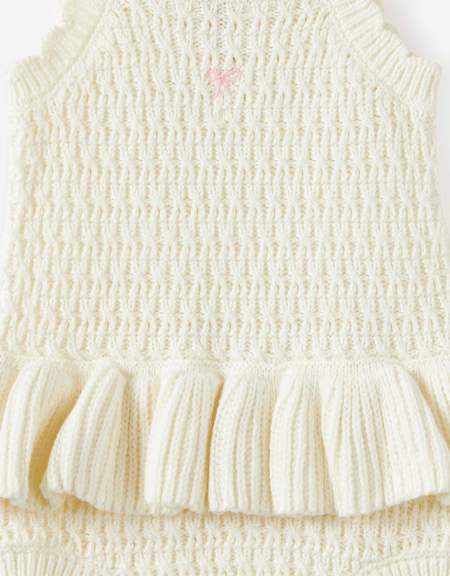 Cotton On Kids - Baby Organic Knit Sleeveless Peplum Bubbysuit