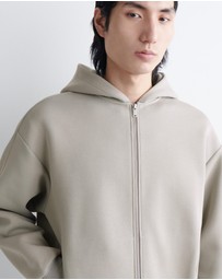 COS - Cotton-Piqu Zip-Up Hoodie
