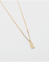 Kirstin Ash - E Outline Initial Necklace