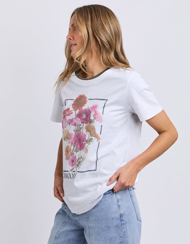 Foxwood - In Bloom Tee White