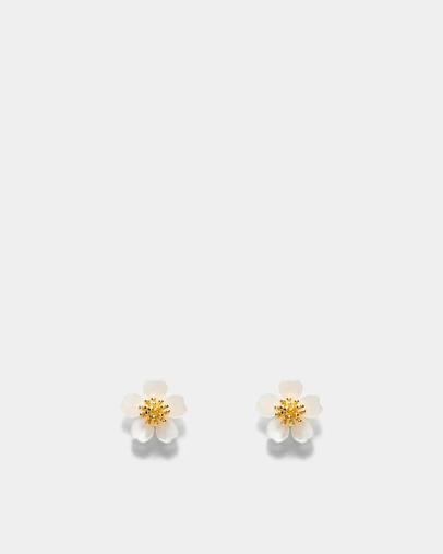 MIMCO - Resin Flower Stud Earrings - Pearl
