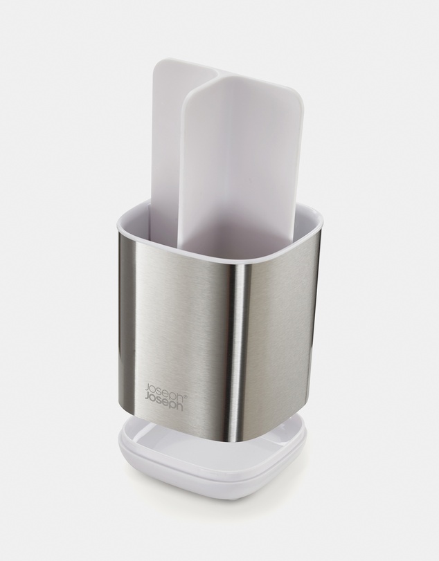 Joseph Joseph - EasyStore™ Steel Toothbrush Caddy (White)