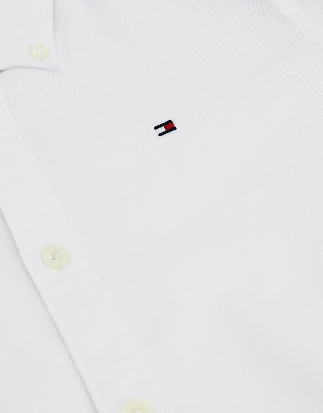 Tommy Hilfiger - Solid Stretch Poplin Long Sleeve Shirt - Kids