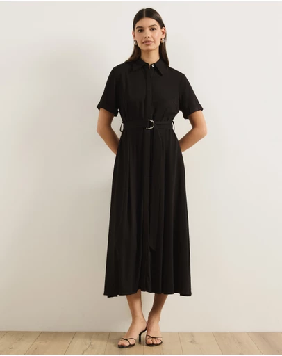 Atmos&Here - Harriet Viscose Twill Midi Dress