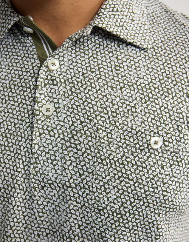 Oxford - Milo Print Jersey Polo With Pocket
