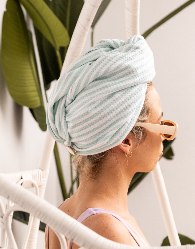 Sky Gazer - Quick Dry Hair Wrap- Duck Egg