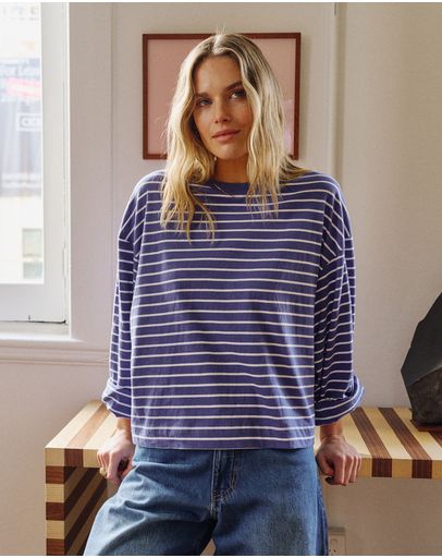 POLO BLUEWHITE STRIPE