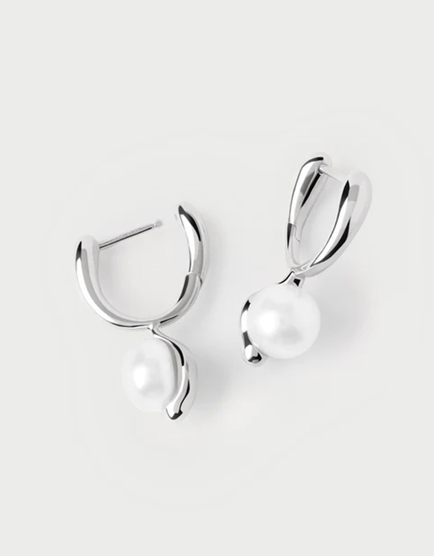 PDPAOLA - La Perla Mini Silver Hoops