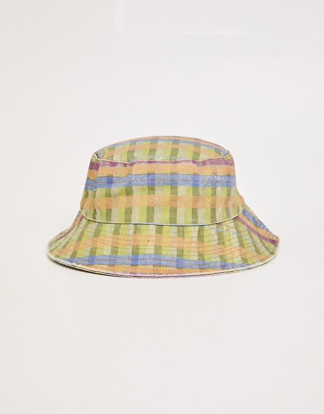 Subtitled - Aloha Moss Gingham Bucket Hat