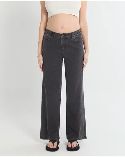 Soon Maternity - Relaxed Wide Leg Jeans