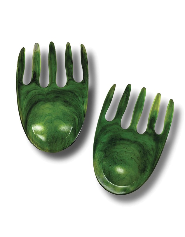 Urban Attitude - Urban Attitude SHELLY Salad Hands Servers Length 14cm, Width 9.3cm - Sage Mist