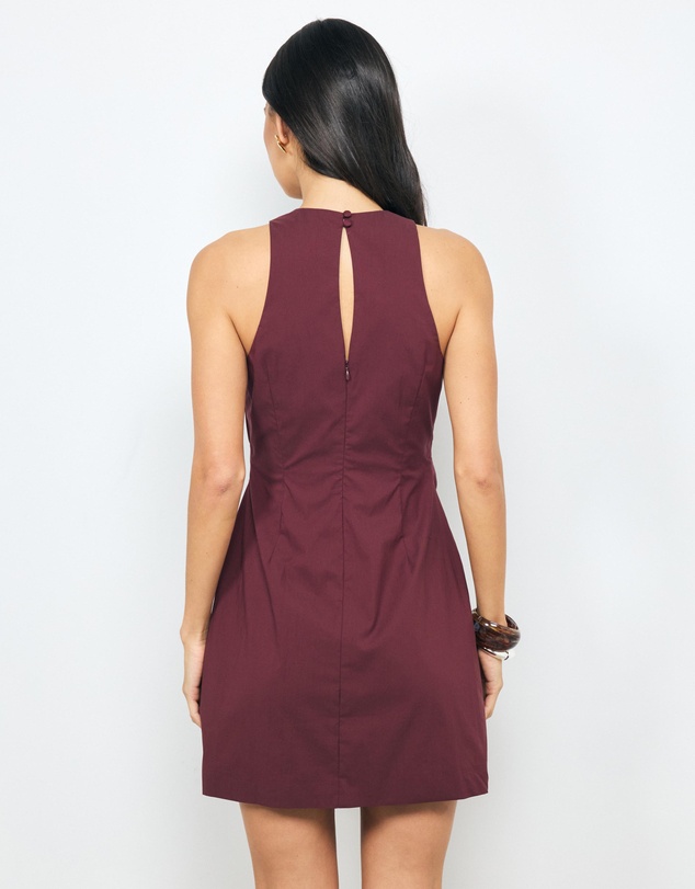 AERE - Ella Ruched Cotton Mini Dress